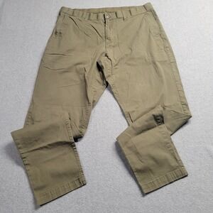 Fabletics Pants‎ Mens Size 34 x 31 Chino Tan Green Straight Leg Business Golf